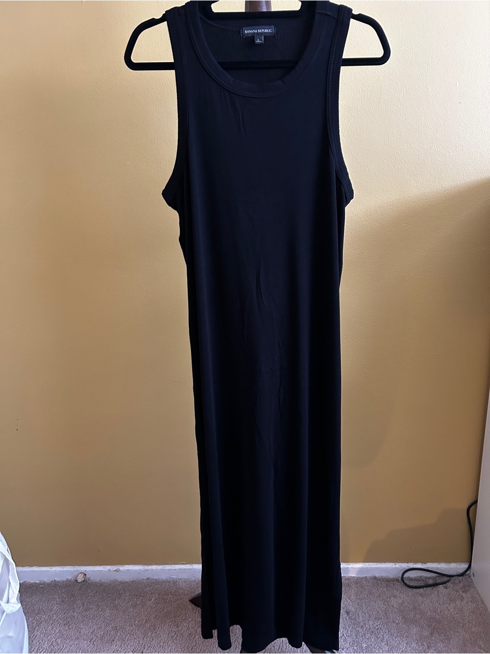 Banana Republic Black Sleeveless Tank Maxi Dress
